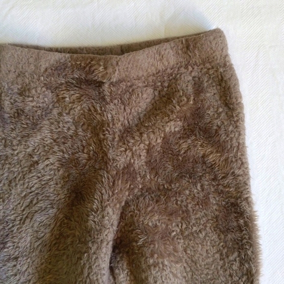 carter's fluffy taupe neutral fleece pants 24 months baby toddler - Picture 2 of 6